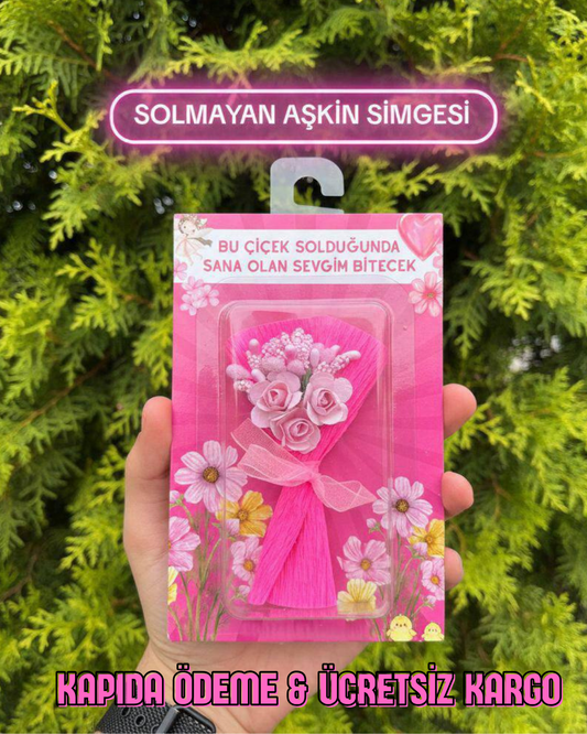 💐Love Flowers Mini Buket – Sevgililer Günü Özel