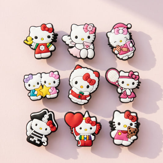 Sevimli Kedi Çanta Charm Seti – 9 Parça