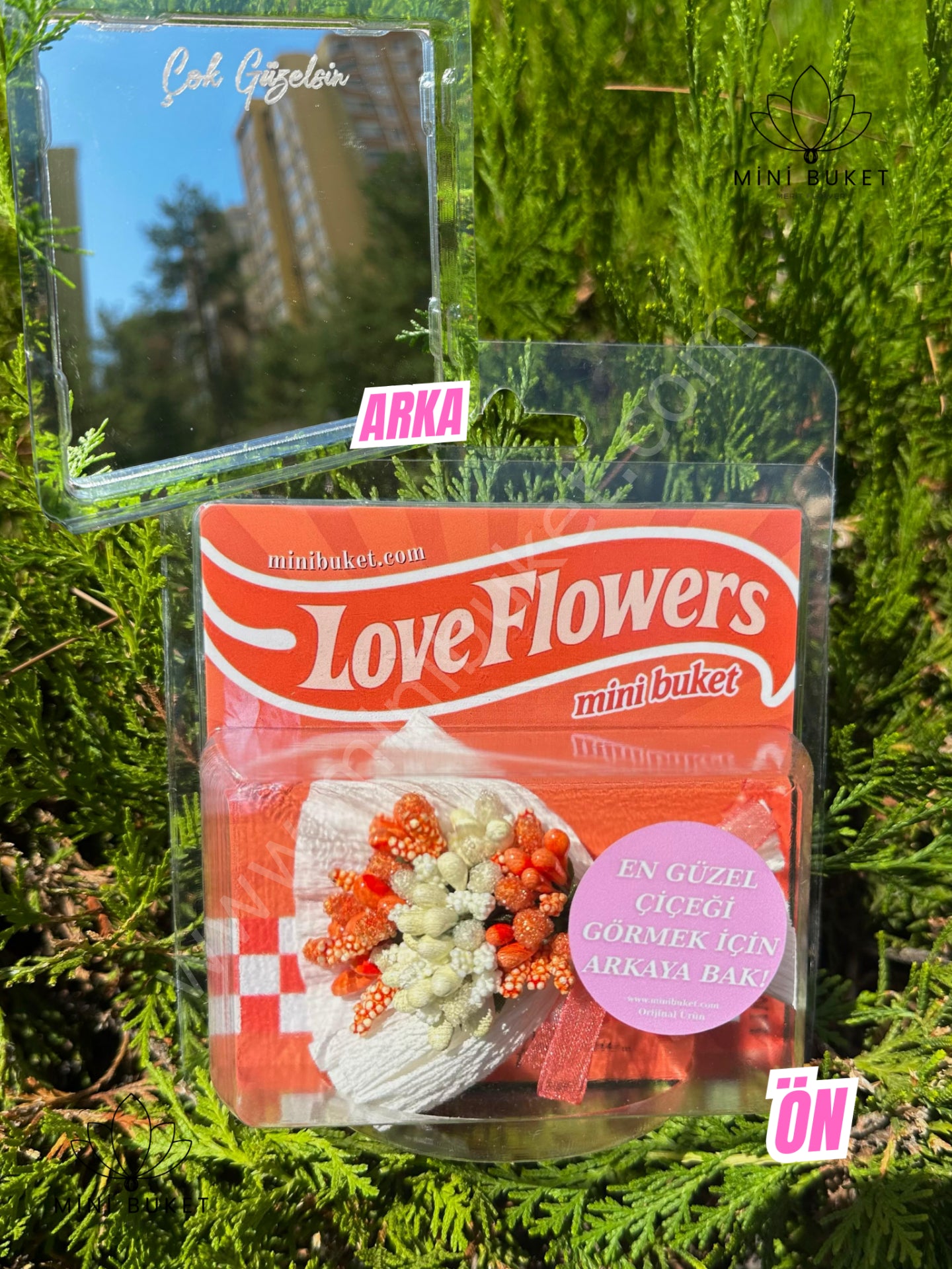 💐Love Flowers Mini Buket – Sevgililer Günü Özel