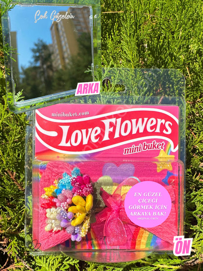 💐Love Flowers Mini Buket – Sevgililer Günü Özel